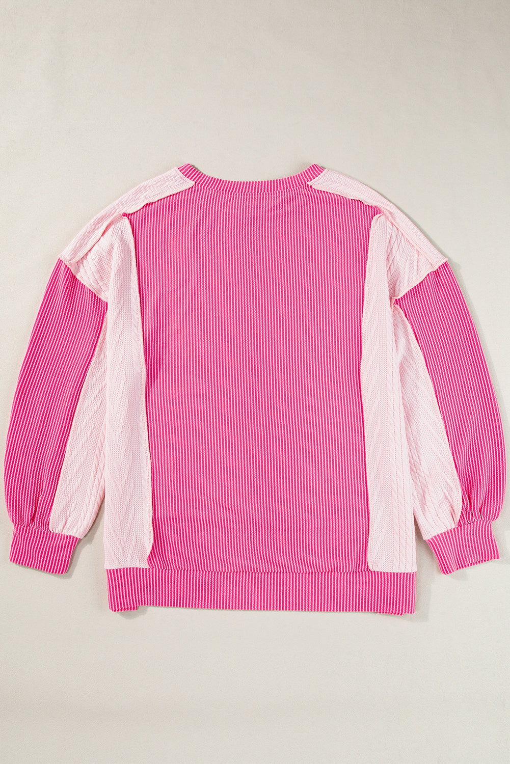 Knit Colorblock Exposed Seam Sweatshirt. GCollection