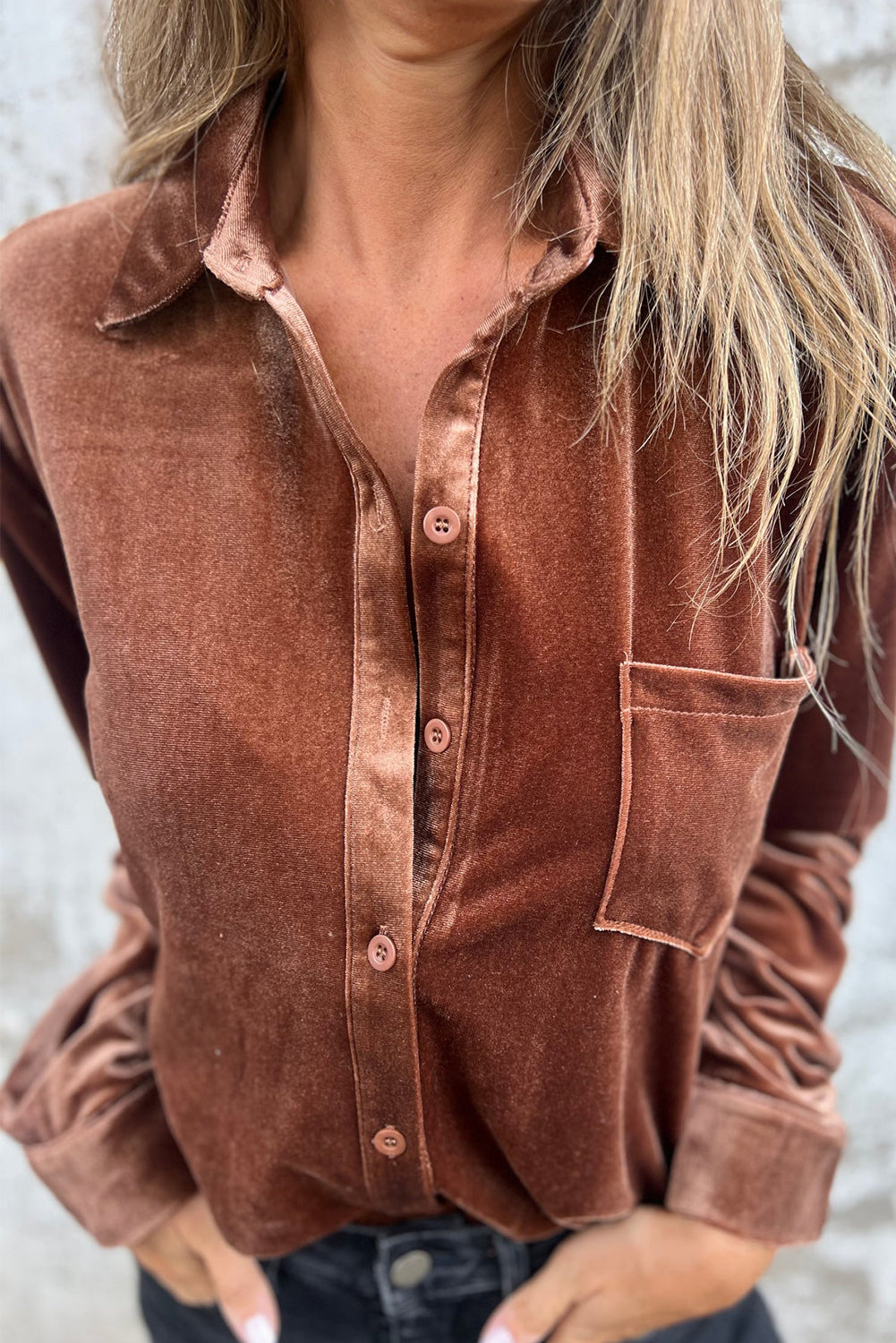 Chestnut Chest Velvet Shirt