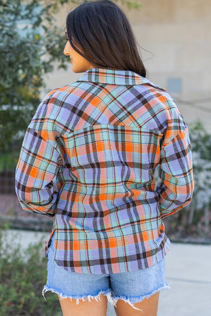 Orange Plaid  Vintage Shirt. GCollection