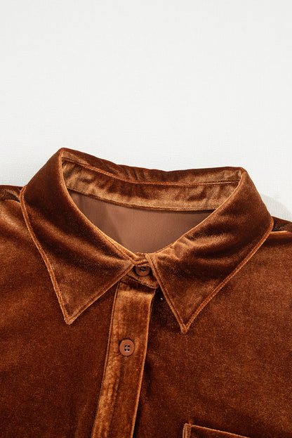 Chestnut Chest Velvet Shirt