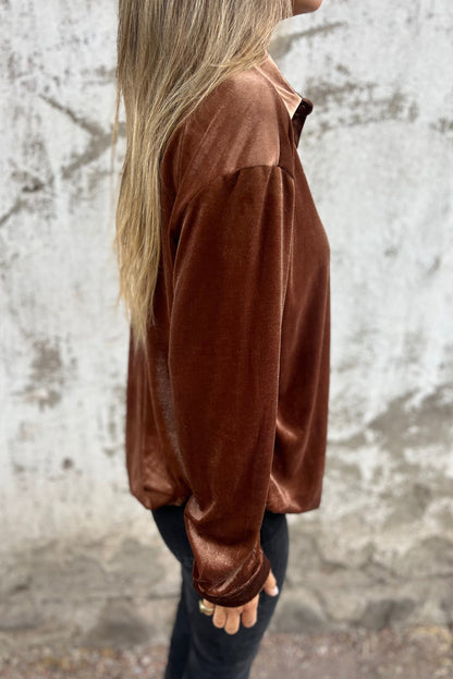 Chestnut Chest Velvet Shirt