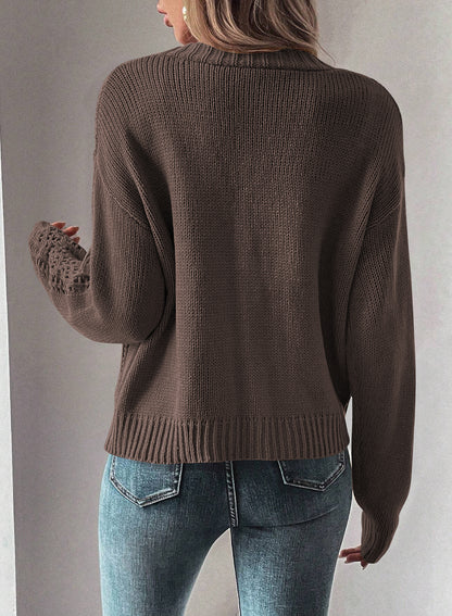 Dark khaki sweater cardigan. GCollection