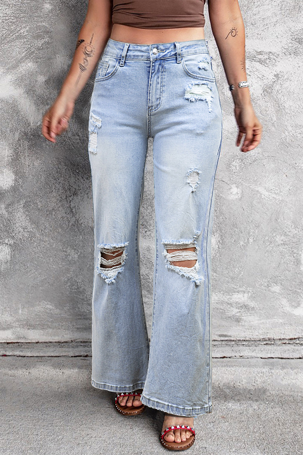 Blue Vintage Style Jeans. GCollection