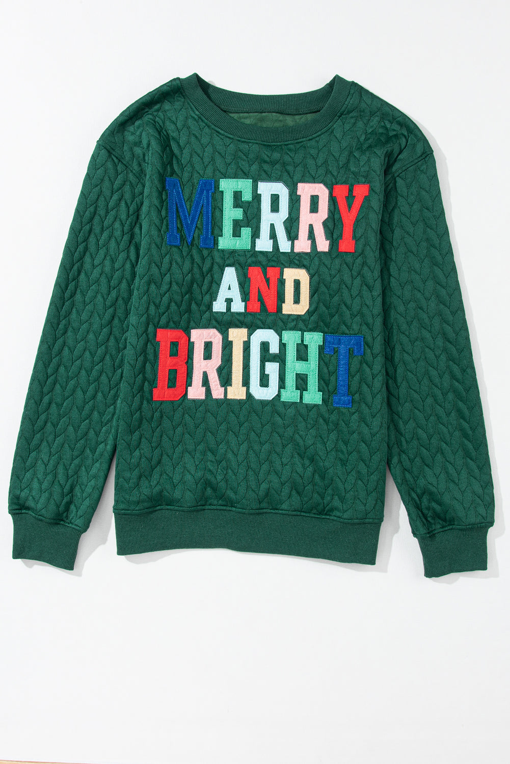 7Green Merry And Bright Cable Knit Pullover Sweatshirt. GCollection