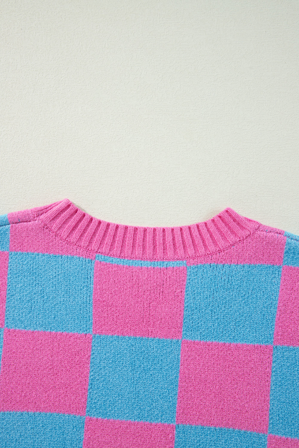 Sachet Pink Colorblock Plaid Pattern Top. GCollection