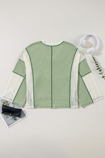 Green Exposed Seam Loose Top. GCollection