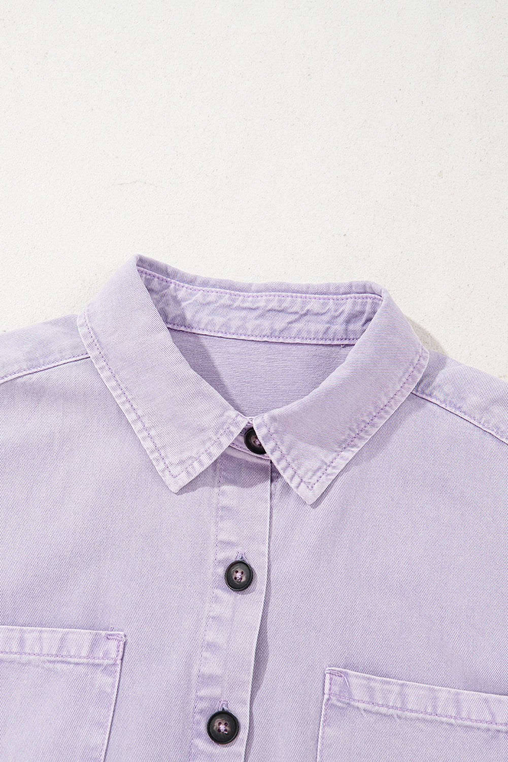 Orchid Petal Short Sleeve Denim Shirt Dress. GCollection