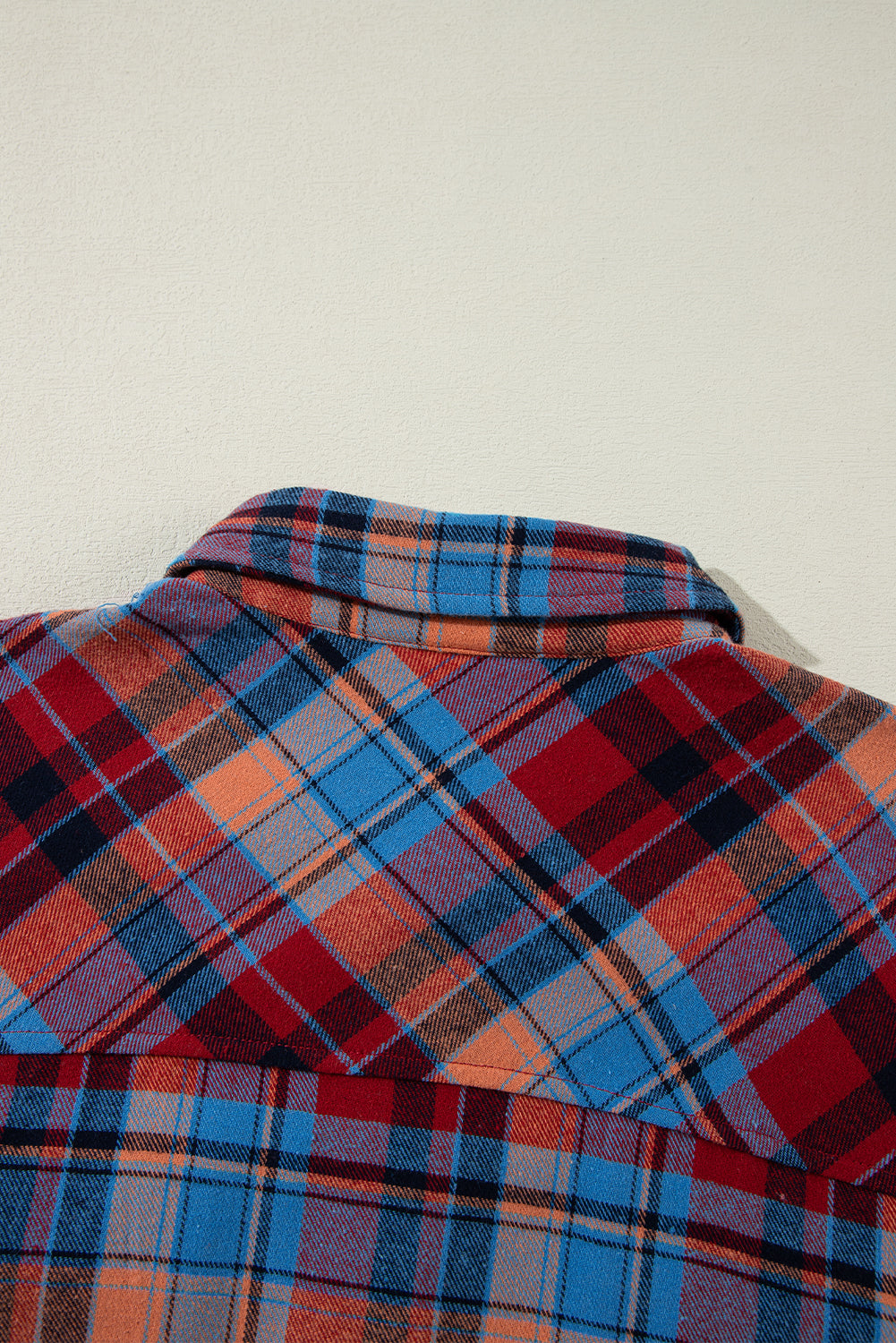 Red Plaid Print Loose Vintage Shirt. GCollection