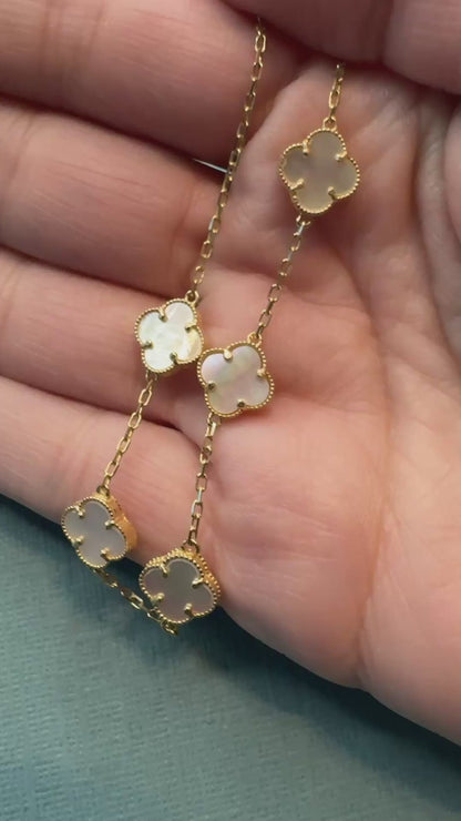 14K gold clover bracelet